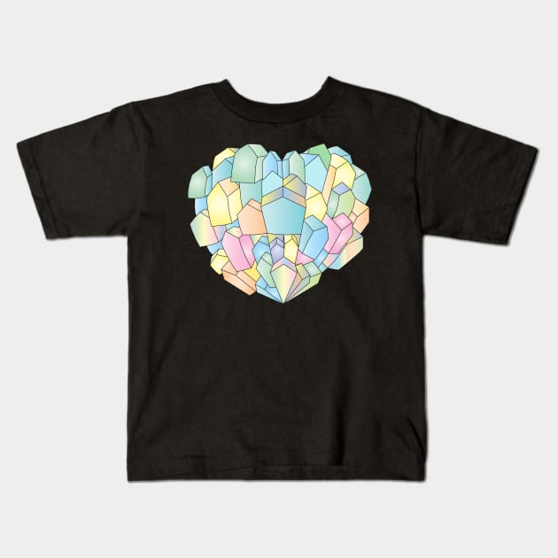 Heart of houses pastel Kids T-Shirt by Johka